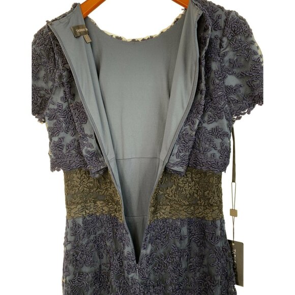 NWT Tadashi Shoji Mesh Lacy Overlay Pencil Dress Size 6 S Stretch RDD10676 - Picture 13 of 16